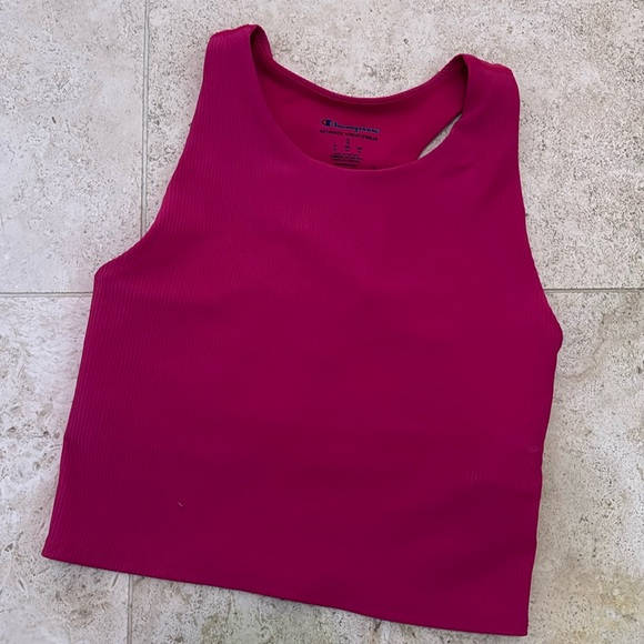 Champion Ribbed Logo Crop Top - Picture 1 of 3